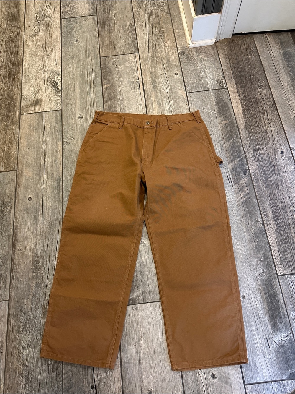 Carhartt Men's Cargo Work Pants in Brown 40x30
